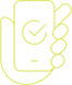 hand holding a mobile phone icon